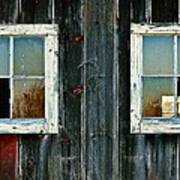 Old Barn Windows Poster