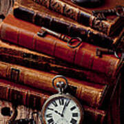 Old Books And Watches Poster