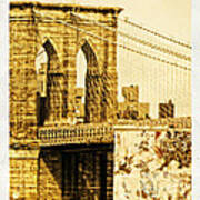 Old Brooklyn Bridge Poster