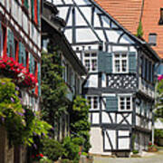 Old Half-timbered Houses In Sindelfingen Germany Poster