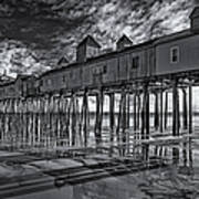 Old Orchard Beach Pier Bw Poster
