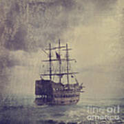Old Pirate Ship Poster