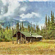 Old Trappers Cabin Poster