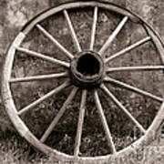 Old Wagon Wheel Poster