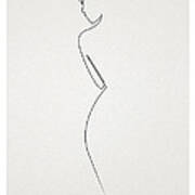 One Line Nude Poster