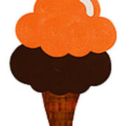Orange And Chocolate Ice Cream Poster