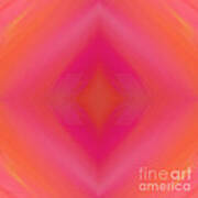 Orange And Raspberry Sorbet Abstract 5 Poster