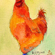 Orange Rooster #2 Poster