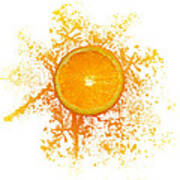 Orange Splash Poster