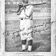 Oscar Charleston Baseball Card Pencil Portrait Poster