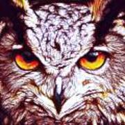 Owl - Fractal Poster