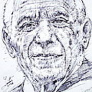 Pablo Picasso - Drawing Portrait Poster