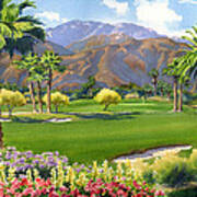 Palm Springs Golf Course With Mt San Jacinto Poster