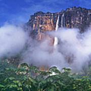 Panorama Angel Falls Canaima National Park Veneziuela Poster