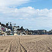 Panorama Santa Monica Beach Ca Poster