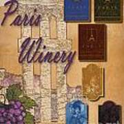 Paris Winery Labels Poster