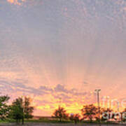 Parking Lot Sunset Spray Poster