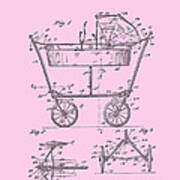 Patent Art Baby Carriage 1922 Mahr Design Pink Poster