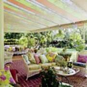 Patio Of Lilly Pulitzer's House Poster