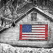 Patriotic American Shed Poster