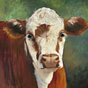 Pearl Iv Cow Painting Poster