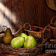 Pears At The Old Farm Market Poster