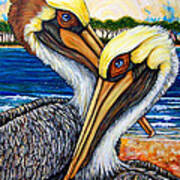 Pelican Pair Poster