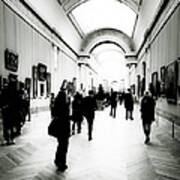 People In Motion In The Louvre Poster