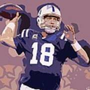 Peyton Manning Abstract Number 2 Poster
