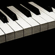 Piano Keys Coffee Tone Poster