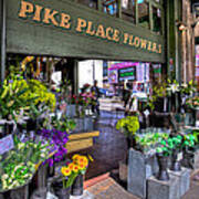 Pike Place Flowers Poster
