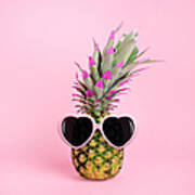 Pineapple Wearing Sunglasses Poster