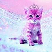 Pink Kitty Princess Poster