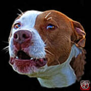 Pitbull 7769 - Bb - Fractal Dog Art Poster