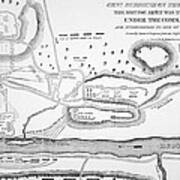 Plan Of The Battle Of Saratoga October 1777 Poster