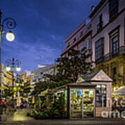 Plaza De Las Flores Cadiz Spain Poster