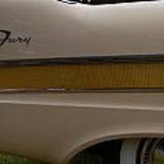 Plymouth Fury Tail Fin Detail 2 Poster