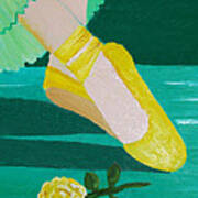 Point Shoes In Yellow Poster