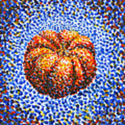 Pointillism Pumpkin Poster