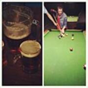 Pool And Beer With Mates :d Poster