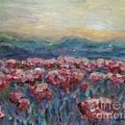 Poppies at Sunset Poster