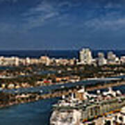 Port Of Miami Panoramic Poster