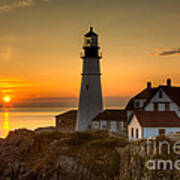 Portland Head Light At Sunrise Ii Poster