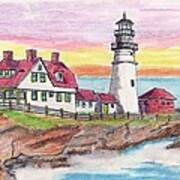 Portland Me Lighthouse Poster