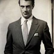 Portrait Of Gary Cooper Wearing A Suit Poster