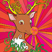 Psychedelic Rudolph Poster