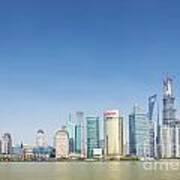 Pudong Skyline In Shanghai China Poster