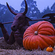 Pumpkin And Minotaur Poster