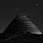 Pyramid At Night Poster