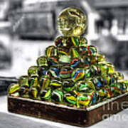 Pyramid Of Old Marbles Poster